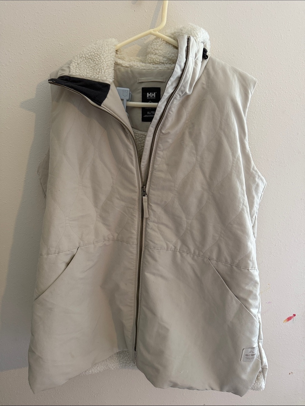 Helly Hansen Off-White Quilted Sherpa-Lined Vest
